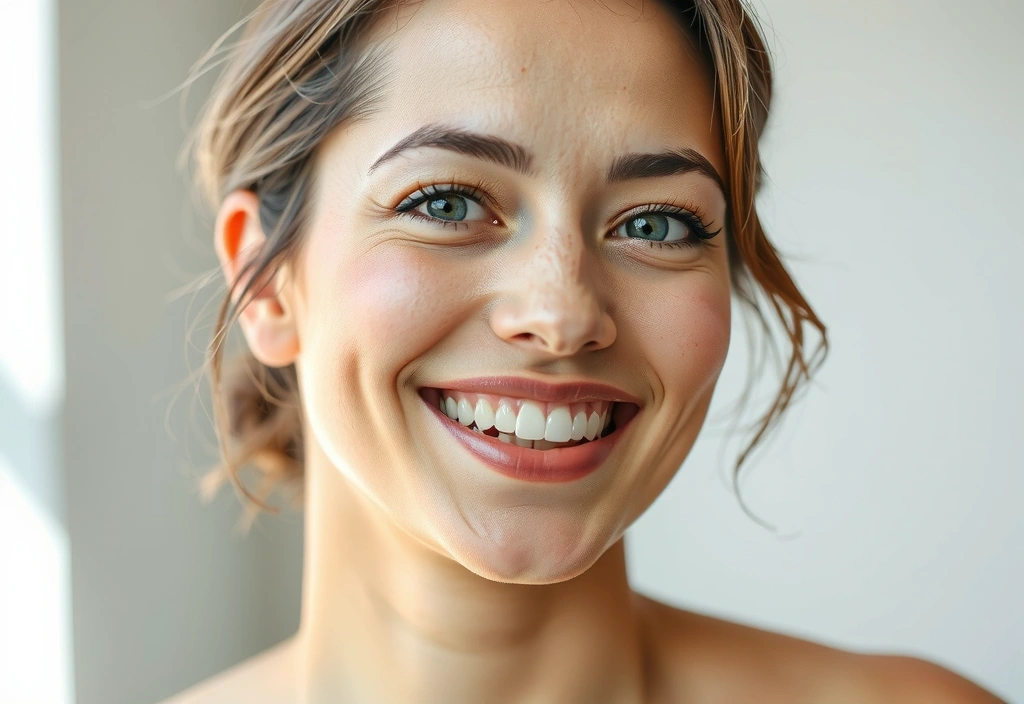 Woman smiling with healthy skin, representing collagen benefits
