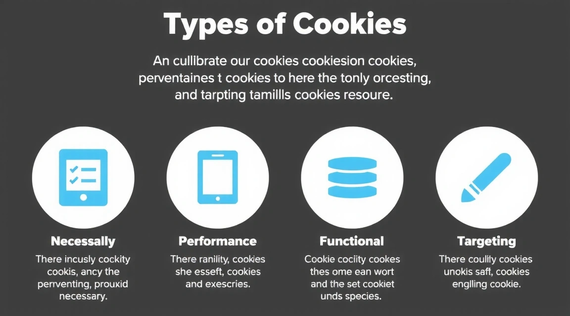 Diagram showing different types of cookies and their functions