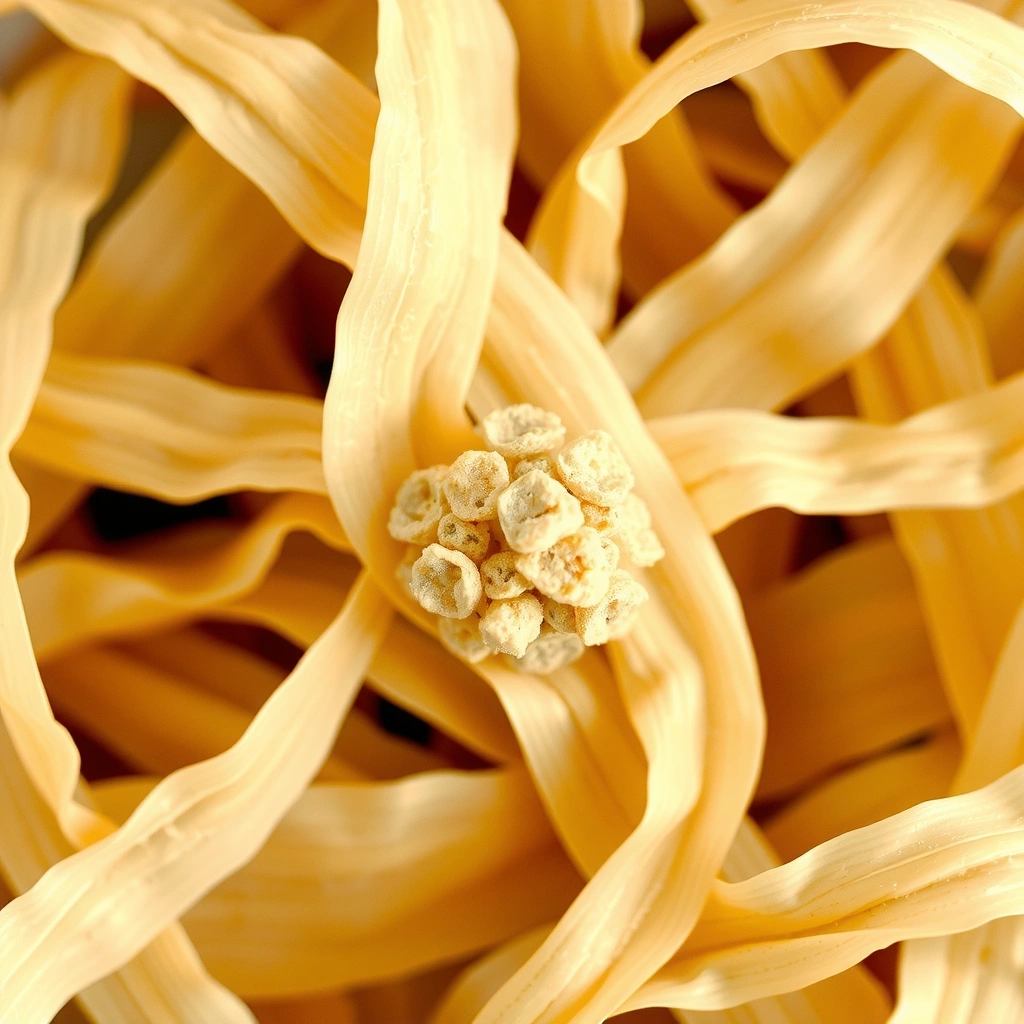 Dietary fiber strands with prebiotic bacteria