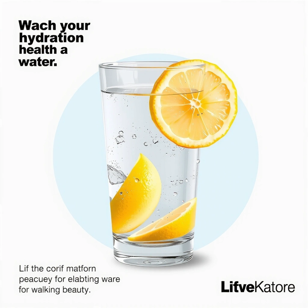 Glass of water with lemon