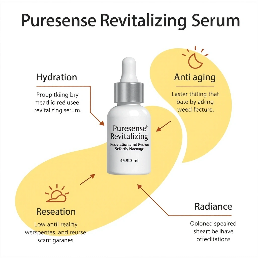 Puresense Revitalizing Serum benefits graphic
