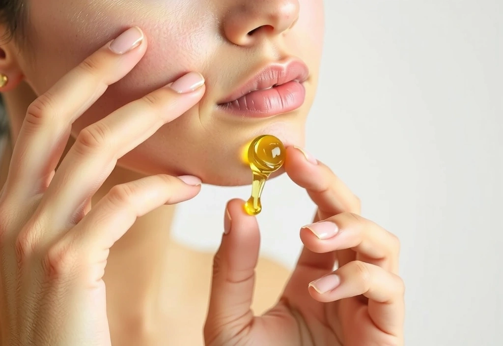 Applying facial oil