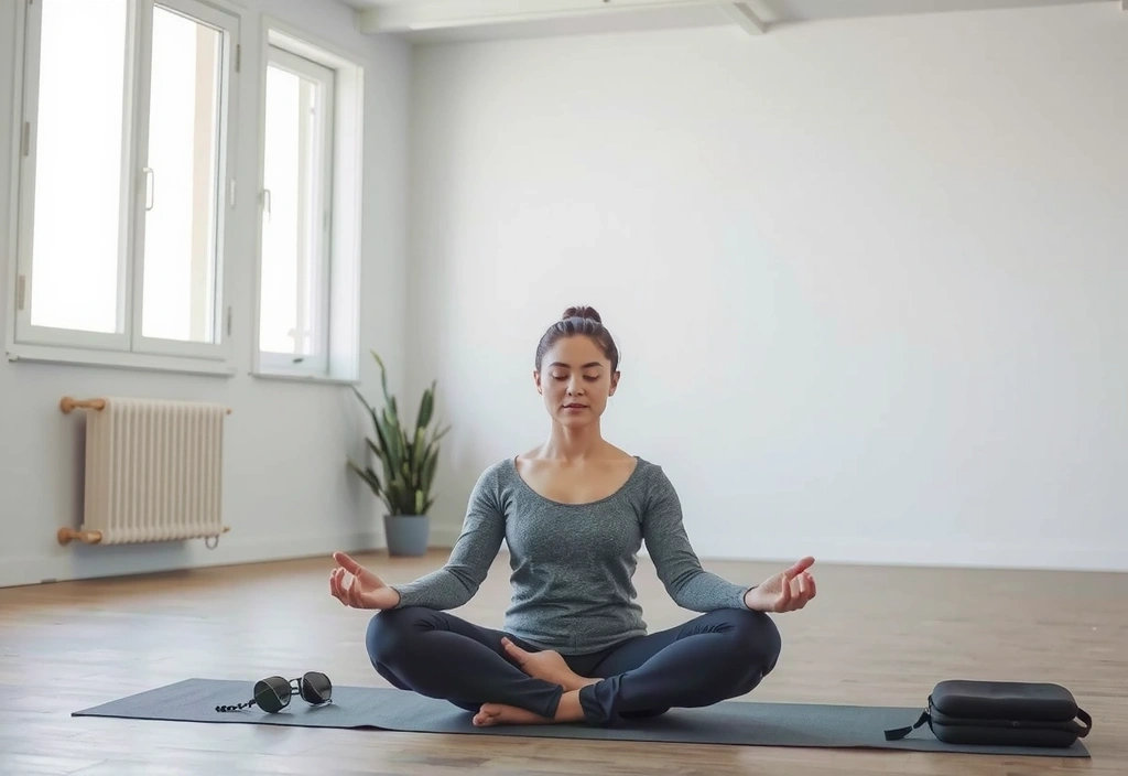 Person meditating to relieve stress